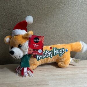 Signature Festive Fox Plush with Santa Hat and Scarf